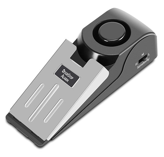 120dB Portable & Sensitivity Adjustable Door Burglar Sensor Stopper Alarm, For Home, Office, Hotel & More