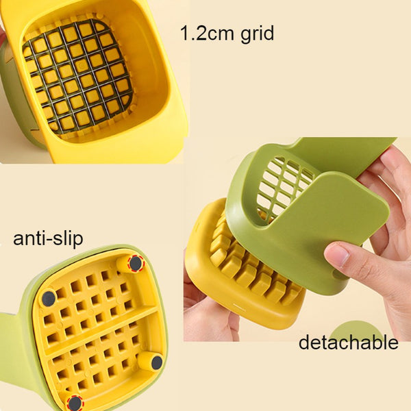 2-in-1 Manual Vegetable Chopper, with Chopping & Shredding Mode, for Quick and Safe Cutting