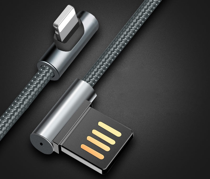 Reversible Dual-End L-Shaped Lightning Cable For Phone Addict – GizModern