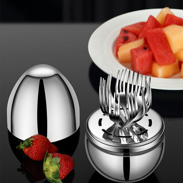 Exquisite Stainless Steel Fruit Fork Set