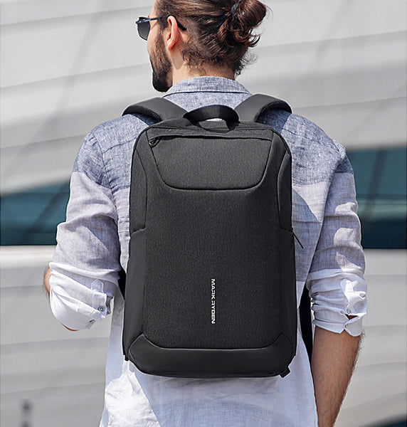 Waterproof Large-Capacity Backpack, with USB Charging Port, Smooth Zipper, Independent Laptop Compartment, Partition Storage and Anti-theft Pocket, for Work, School, Trip and More