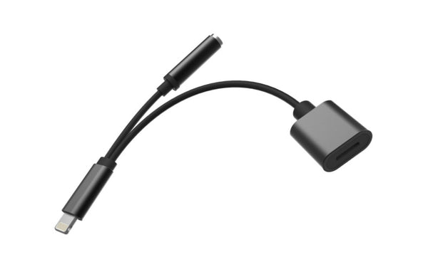 2-in-1 Apple Lightning to Headphone Adapter - Get Music and Power at the Same Time