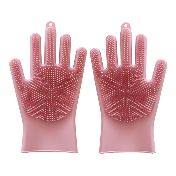 Disfore Rubber Dishwashing Gloves - 2 Pairs, Long 14.5", Non-Slip Grip, Acid & Alkali Resistant