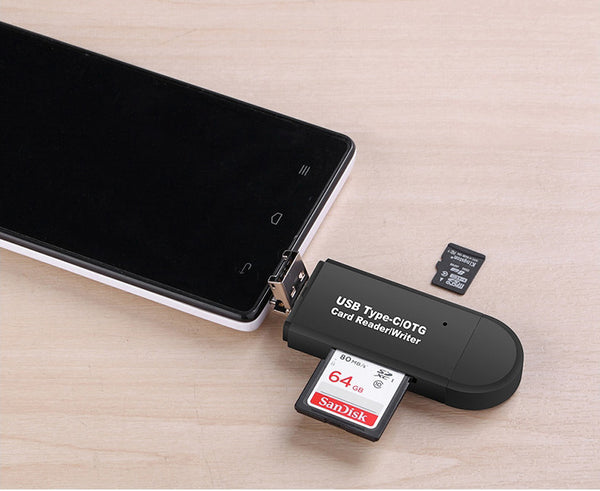 3-in-1 USB & Type-C Card Reader - Expand The Capabilities of Your Devices