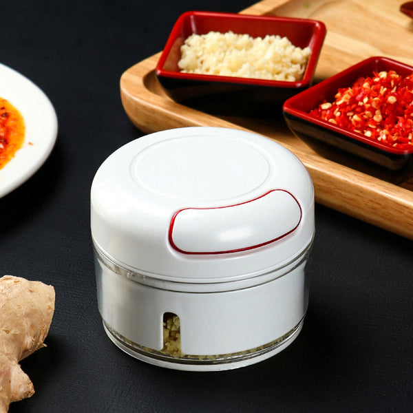 Manual Garlic/Ginger Crusher With Storage Pot, Safe Kitchen Gadget For Potato, Chili, Ginger, Onion & More