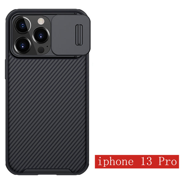 Soft TPU Silicone Privacy Phone Case, with Sliding Camera Lens Protection, for iPhone 13 Series