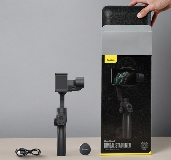 Handheld Bluetooth Selfie Stick with Three-axis Stabilization, Automatic Motion Tracking, Panoramic and Multi-angle Shooting