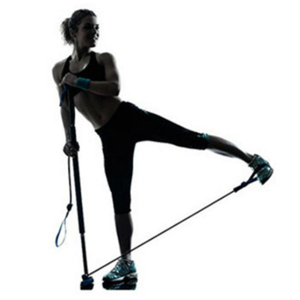 Portable Pilates Bar Kit With Resistance Band Exercise Stick - Worth Buy  Store