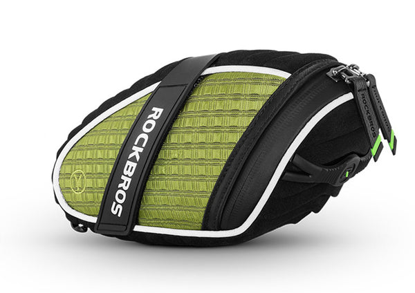 Water Resistant and Mudproof Bicycle Saddle Bag, with Reflective Strip and Fixing Strap, Compatible for Most Bikes