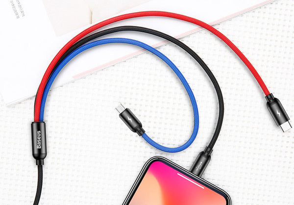 3-in-1 Fast Charge Cable - Carry One and Charge All