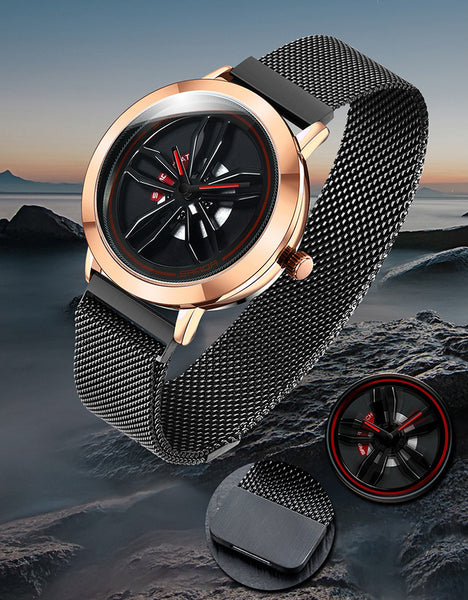 Wheel Rotation Watch 360° Wheel Rotating Waterproof Watch, Show Your Personality And Fashio ...