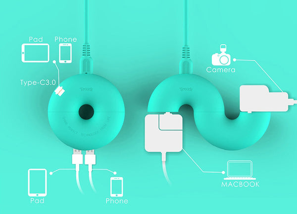 Donut Charge Station to Feed All Your USB/Type-C/AC Devices