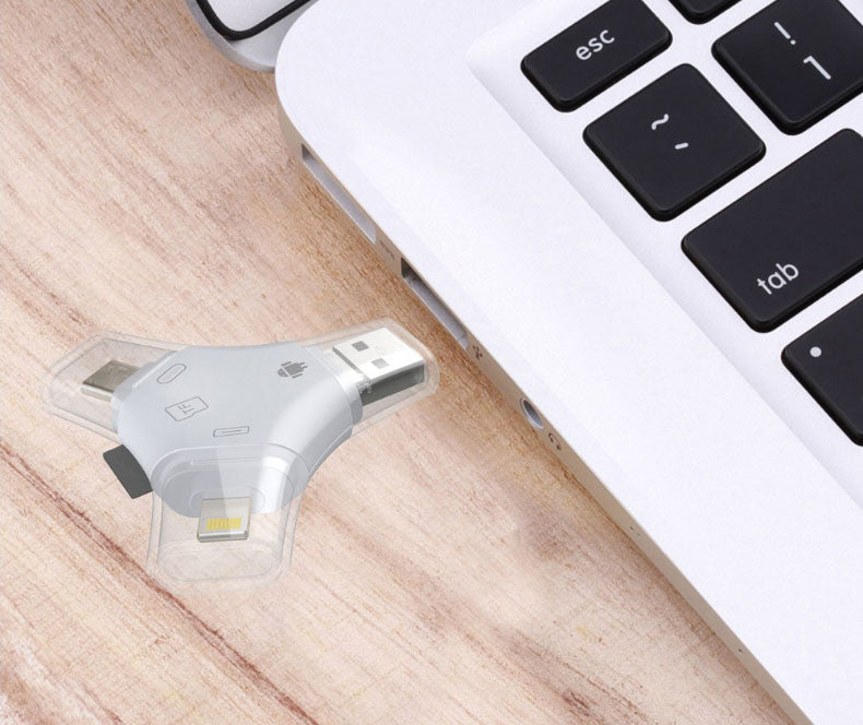 4-In-1 USB Reader And Flash Drive - Connect And Store Everything On A ...