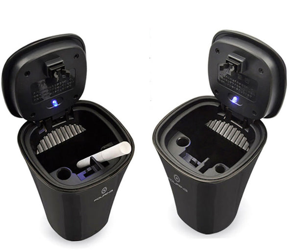 Solar-powered Smokeless Car Ashtray & Cup Holder - Perfect Addition to Your Car