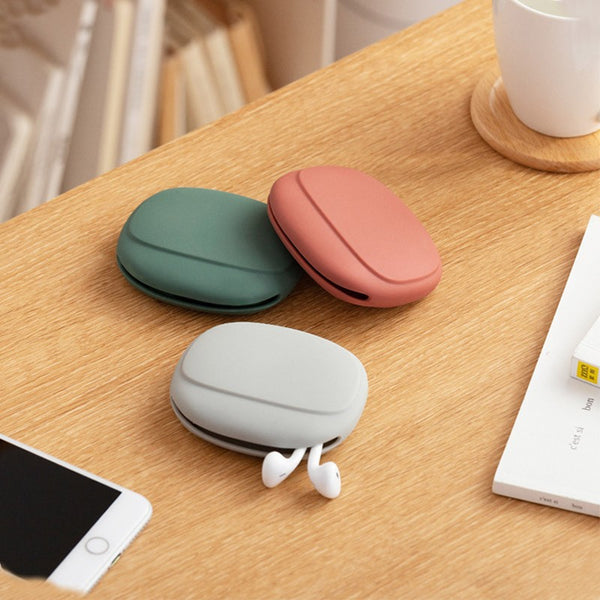 Mini Portable Silicone Earphone Storage Pouch, for Earphone, Cable, Flash Drive and More