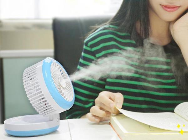 3-in-1 Fan & Humidifier & Power Bank - Cool Air and Power on the Go