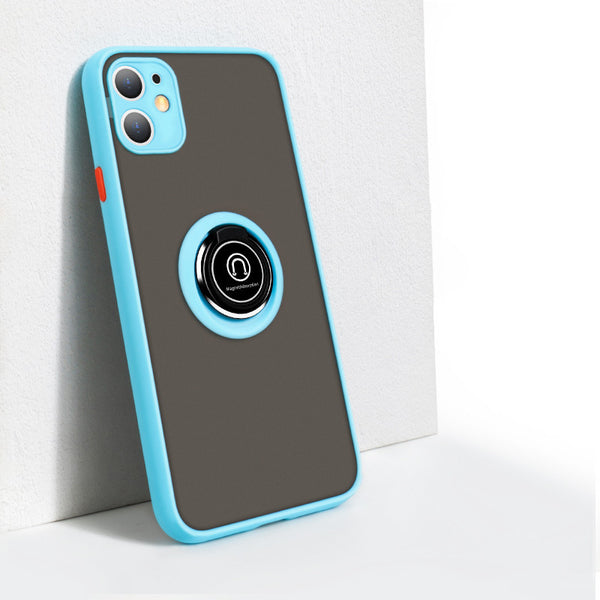 Matte Phone Case with Ring Grip Holder, Slim Fit, Anti-impact Corner and Magnetic Ring, Available in Multiple Colors, for iPhone11/11Pro/11ProMax/X/XS/XSMax/Xr