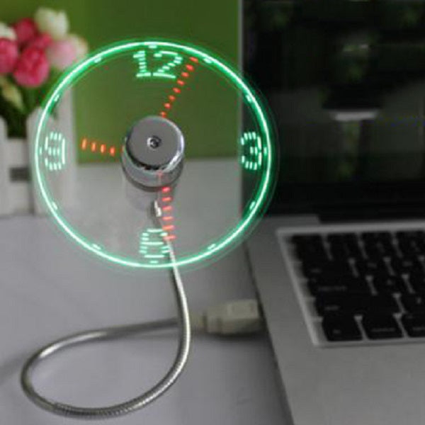 Flexible & Customizable LED USB Soft Fan with a Hidden Clock Face
