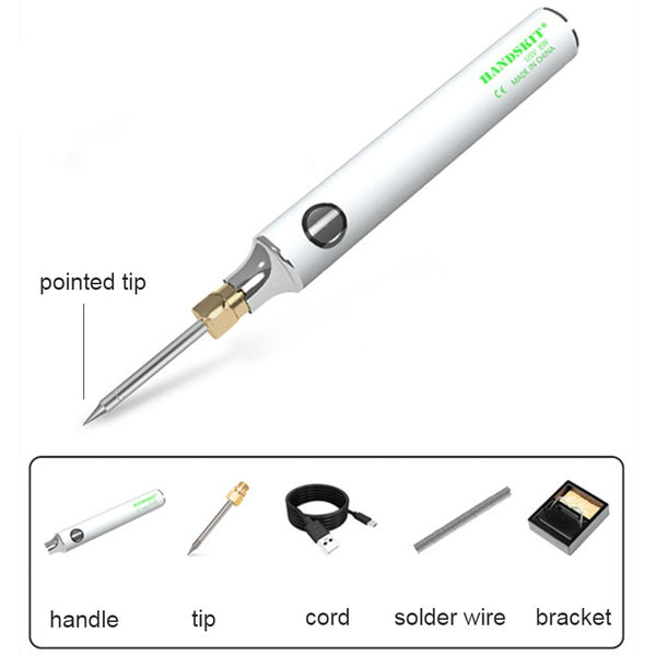 Mini Portable 5V USB Soldering Iron, with Adjustable Temperature & Fast Heating, for Home, DIY, Repair