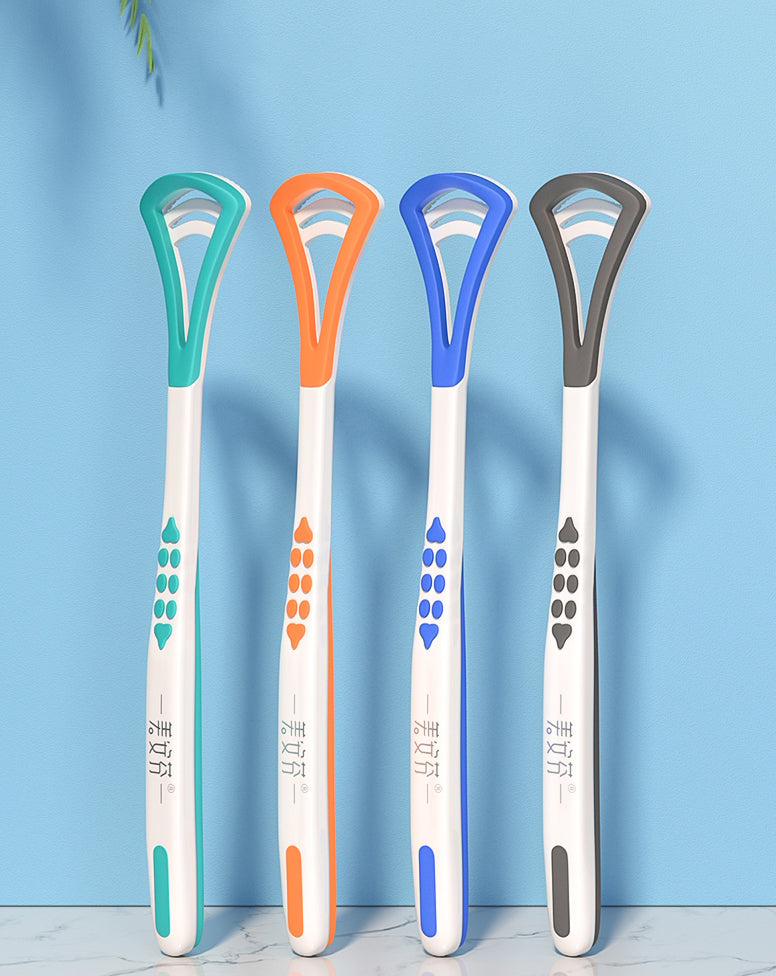 Dual Function Tongue Cleaner Brush & Scraper, Your Tongue Deserve A Ba GizModern