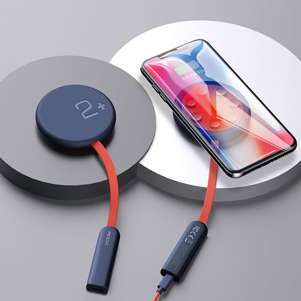 Double-side W24 Fast Charging Wireless Charger with Charging Status Indicator and Suction Cup, For iPhone, Huawei, Xiaomi & More