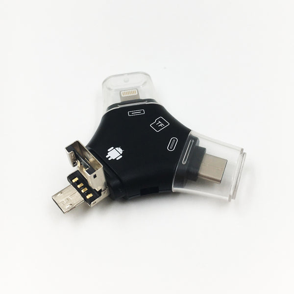 4-In-1 USB Reader And Flash Drive - Connect And Store Everything On A Single Piece