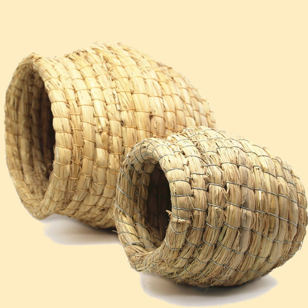 Hand-Woven Straw Bird Nest, for Small Birds, Hamsters, Gerbil, Sugar Gliders & More