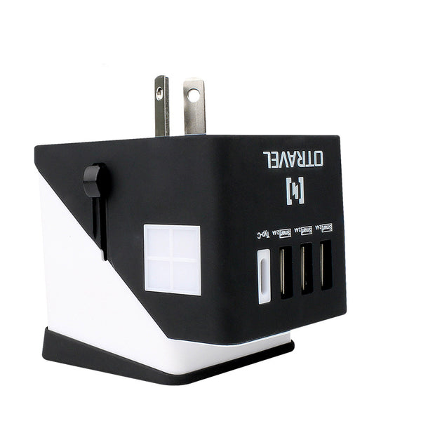 4-Port USB & Type-C Adapter for Travelers - Go To 200 Countries With Only One Adapter