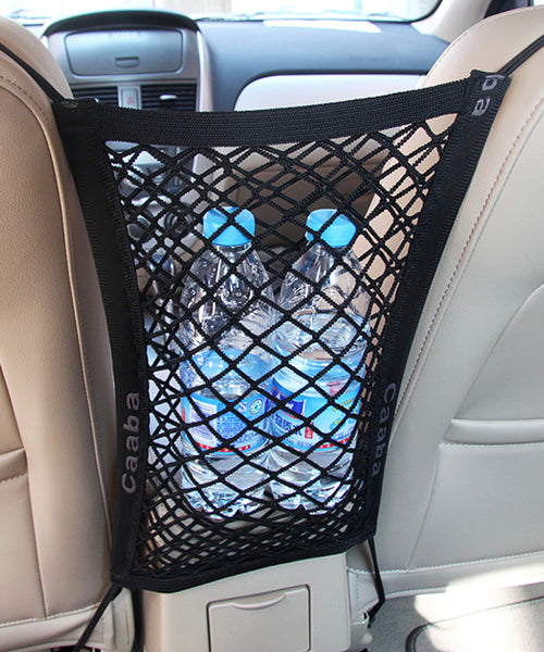 Universal Car Seat Storage Mesh Organizer, for Water Bottles, Napkins, Baubles or Pets / Kids Barrier