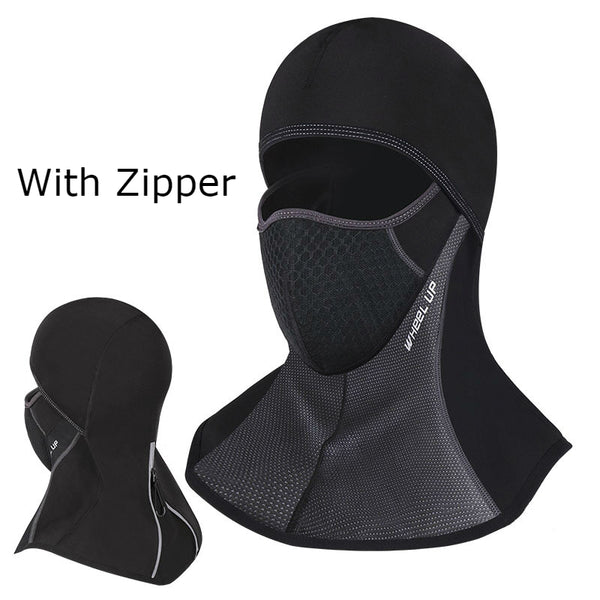 2-in-1 Windproof Thermal Fleece Full Face Mask & Head Hood for Motorcycle, Ski & More
