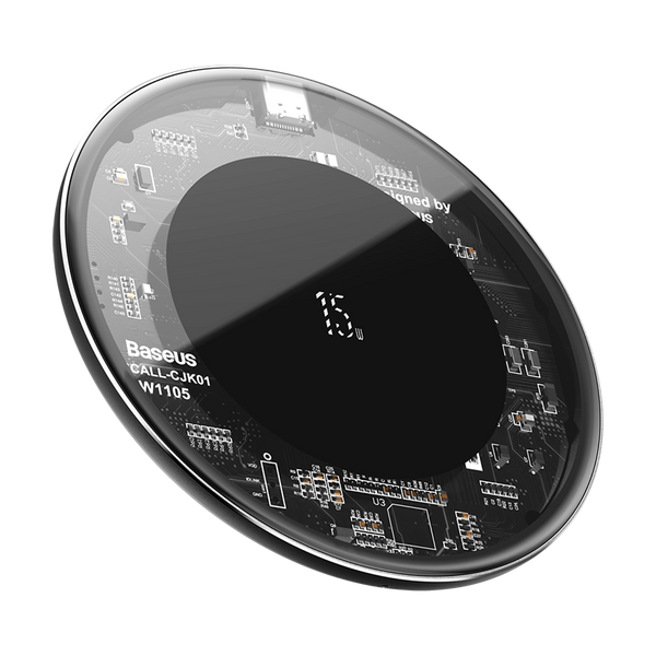 15W Fast Charging Transparent Wireless Charging Board with Glass Panel, Upgraded Coil & Universal Compatibility
