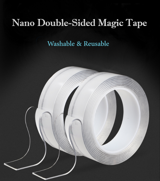 Nano Washable Reusable Double-Sided Magic Traceless Tape