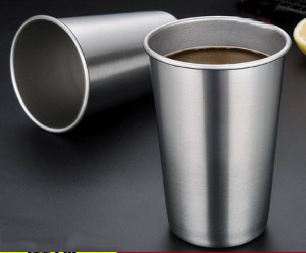 Premium Stainless Steel Cup, Safe, Healthy, Sturdy & Reusable, For Kids and Adults