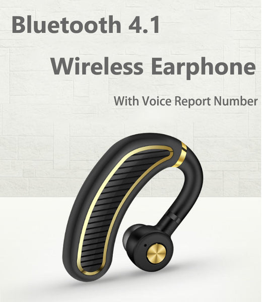 Bluetooth 4.1 Stereo Single-Ear Earphone With Mic & Voice Report Number, For Business, Sports & More