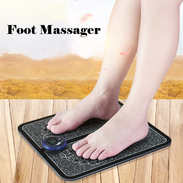 Bio-EMS Foot Circulation Massager, Increase Blood Circulation, Relax Stiffness Muscles, Reduce Swollen Feet & Relieve Pain
