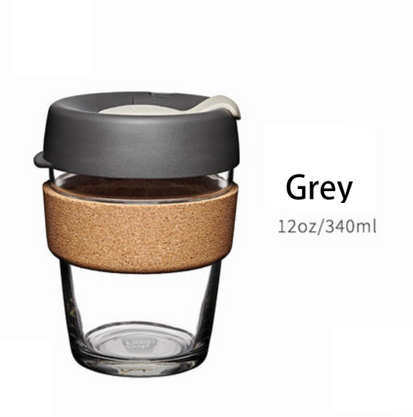 Reusable & Portable Glass Coffee Cup With Lid & Sleeve, For Home, Travel & More