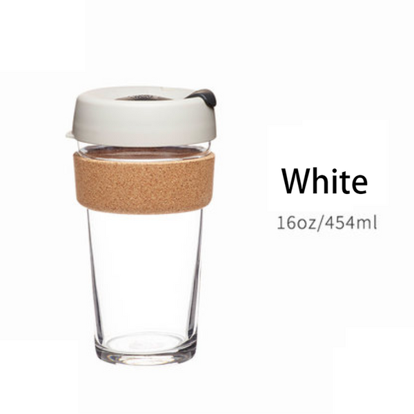 Reusable Glass Coffee Cup 16oz
