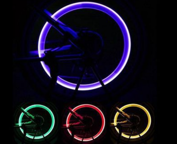 LED Tire Valve Stem Cap, Multi-Color Wheel Lights, for Safety and Visibility for Cars (4 Packs)