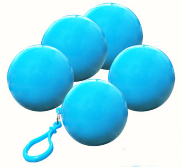 Convenient Portable Disposable Raincoat Ball, for Outdoor Activities, Adults & Kids (One Size)