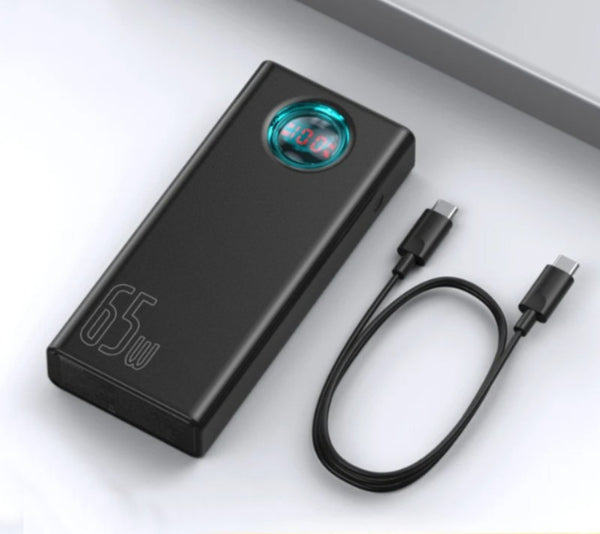 30000mAh Power Bank with 100W Charging Cable, 65W PD, Quick Charge, QC3.0 & SCP / AFC Protocol, for iPhone, iPad, Android, Notebook, Laptop & More