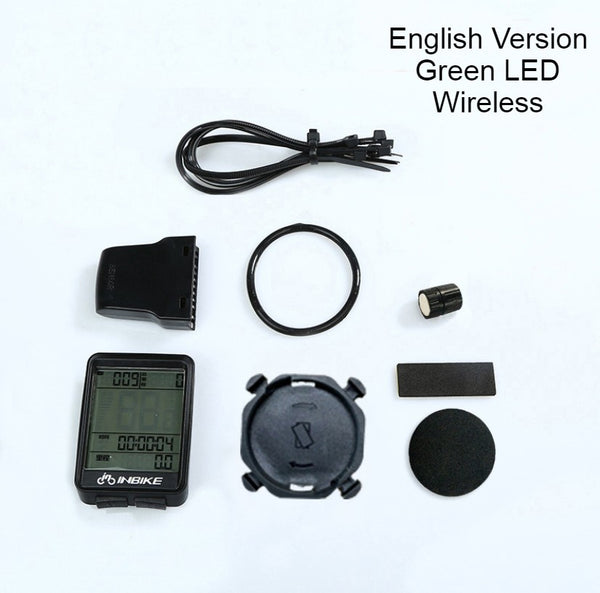 Waterproof Wireless Bicycle Speedometer and Odometer, with Stopwatch, Average Speed, Trip Time, Distance and LED Backlight, for Cycling