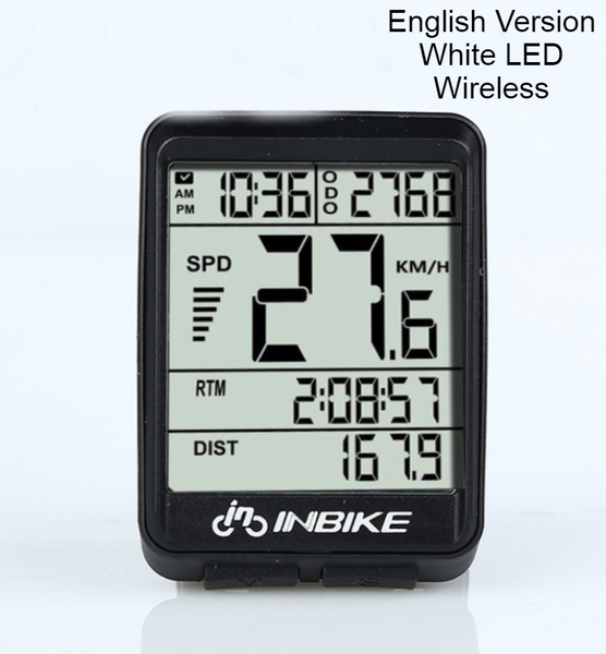 Waterproof Wireless Bicycle Speedometer and Odometer, with Stopwatch, Average Speed, Trip Time, Distance and LED Backlight, for Cycling