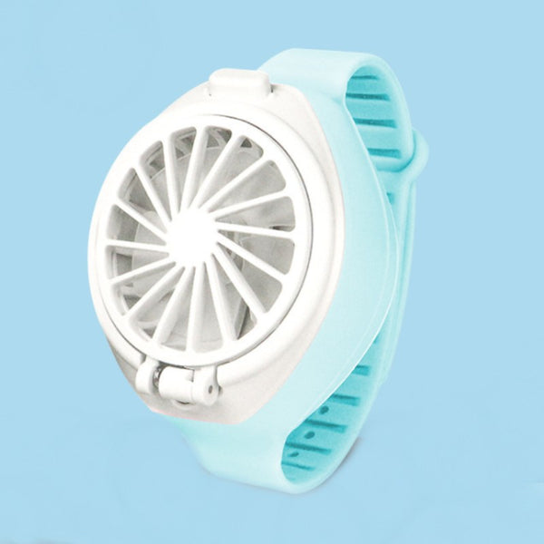 Portable and Rechargeable Mini Watch Fan, with USB Charging, Three Speed, Silicon Band, and Rotatable Design, Best Solution for Hot Summer