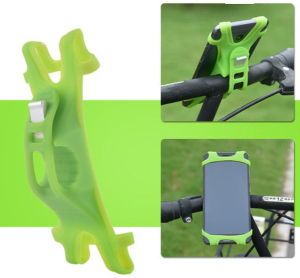 Adjustable Bicycle Phone Holder, with Simple Installation, Elastic Silicone, Stable Fixing and Light Weight Design, for Bicycle, Motorcycle and More