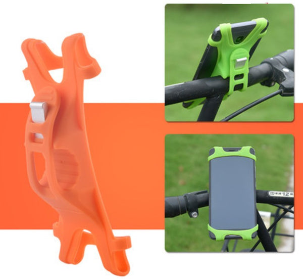 Adjustable Bicycle Phone Holder, with Simple Installation, Elastic Silicone, Stable Fixing and Light Weight Design, for Bicycle, Motorcycle and More