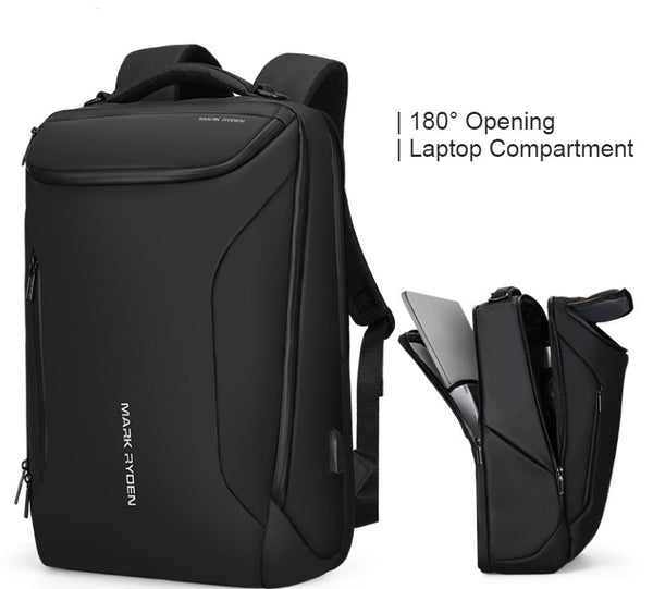 Multifunctional 33L Large-capacity Backpack, with Streamlined Shape, Waterproof Design, 12 Types of Storage Compartments, 180°Opening, Independent Computer Compartment, USB Charging Port