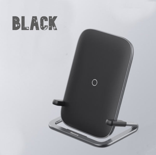 Horizontal and Vertical Wireless Charger & Phone Holder, With 1m Charging Cable, 15W Fast Charging and Aluminum Alloy Holder for iPhone, Huawei, Samsung and More