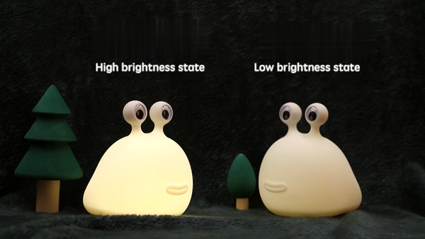 Rechargeable Snail Bedroom Night Light with Touch Control, Automatic Shut Off, Low Energy Consumption and Adjustable Brightness, for Office, Bedroom, Bathroom and More
