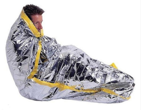 Compact and Waterproof Emergency Mylar Thermal Blankets for First Aid Kits, Natural Disaster Equipment and Retain Body Heat