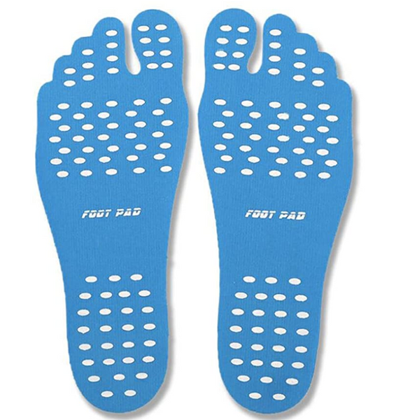 Unisex Beach Foot Pads, Stick on Soles, with Anti-Slip and Waterproof Design (2 Pairs)